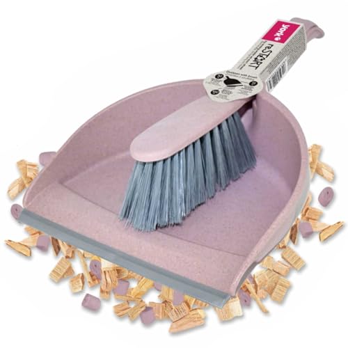 York Handfeger Und Schaufel Besen Und Kehrschaufel Set Kehrblech Kehrset Kehrgarnitur Putzset Hergestellt Aus Recycling Plastik Und Holzspänen ReSTART Taupe 23 x 33 x 10 cm
