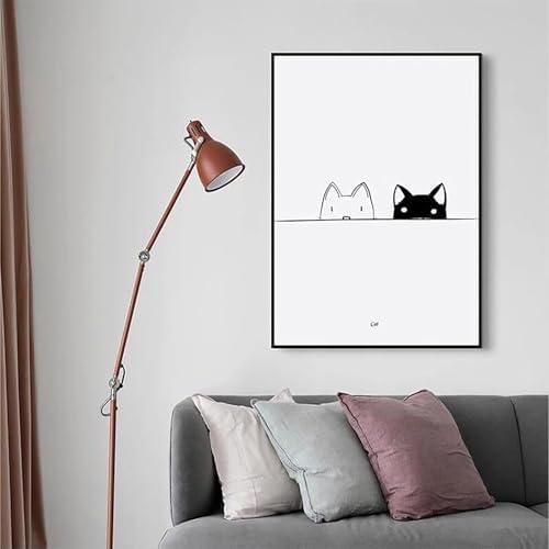 Decorative Electrical Panel Cover - Wall-Mounted Hidden Meter Box Art, Crystal Porcelain Painting, Fuse Box Cabinet Cover (Black-C2, 60x80cm/23.6x31.5in)