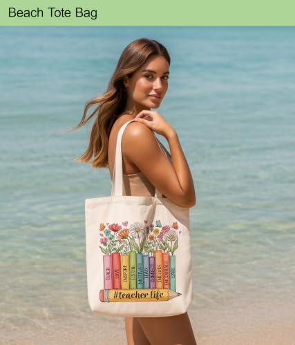 Image of Aesthetic Tote Bag for Women Girls, Stylish Tote Bag for Friends Besties Coworker
