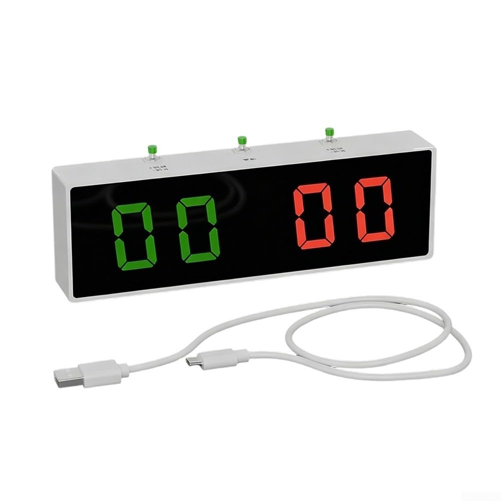 Dual-Color LED Digital Pool Scoreboard Rechargeable, Built-In Reminder Buzzer And Quick ForScore ForSync, Clear Readable Electronic Counter For Indoor Snooker Billiard Hall Competitions(1200ma)