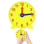 clock Yellow Learning Clock for Kids, 24-Hour Tell the Time, Ages 4+