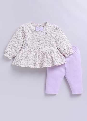 Image of Smart Baby Cotton Frock Set for Baby Girls - Soft Interlock Cotton