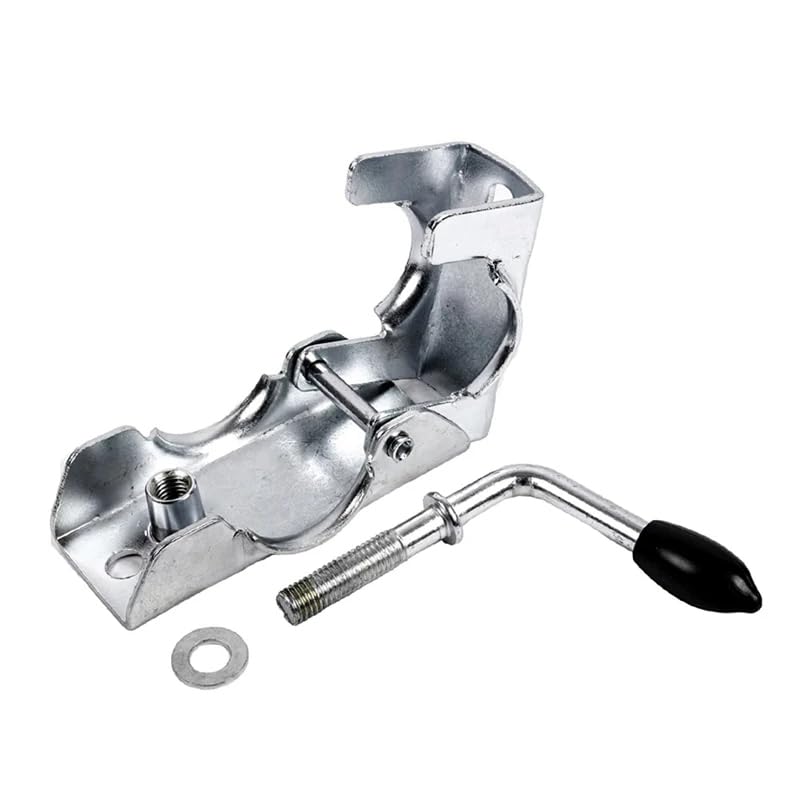 HEYOUTH Soportes de Remolque Altura Regulable,Altura 480mm - 700mm,Soporte y sujeción de Pinza para remolques,con 2 Abrazaderas Ø48mm,para Remolque de Caravana