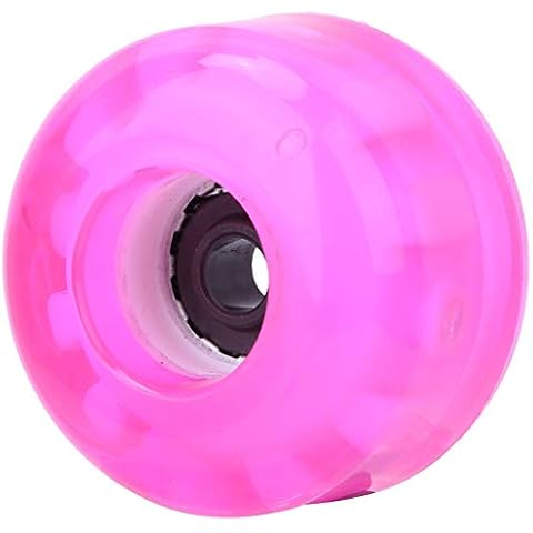 Alomejor 54mm Flashing Skateboard Wheels Set Cover