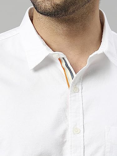 Image of Thomas Scott Men's Cotton Casual Shirt | Regular Fit | Soft & Breathable Fabric | Stylish Everyday Wear for Work, Travel & Outings