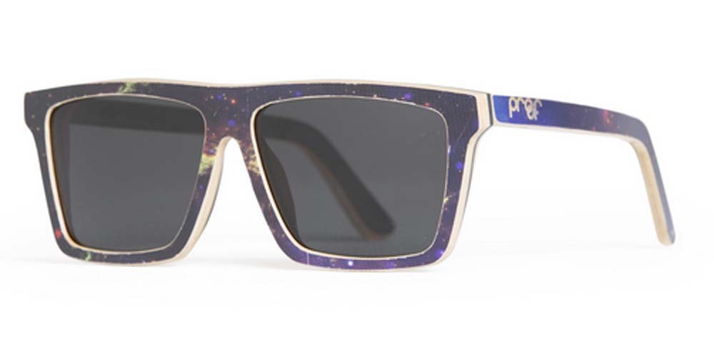 Proof Eyewear Unisex Cosmo Galaxy Skate Wood Sunglasses Handcrafted Water Resistant