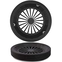 Sedmoon Reusable Plastic Paper Plate Holders 24 Pack 10" Heavy Duty Plastic Paper Plate Holder Black