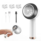 【2025年モデル 毛玉取り】毛玉取り 電動 電動 けだまとり 毛玉クリーナー 液晶ディスプレイ付き 強力6枚刃 3段階のスピード調整 安全装置 Type-C急速充電 あらゆる洗濯物靴下衣類寝具カーペット 替え刃2枚付属 持ちやすく軽量 旅行 専業主婦 家庭用ギフト 日本語取扱説明書付き