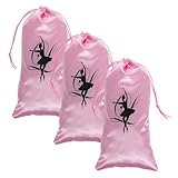 Veemoon Bolsas para Zapatos de Ballet 3 Piezas Cordón Bolsa de Baile para Niña Almacenamiento para Zapatillas de Ballet Suave Satinada para Entrenamiento y Viaje