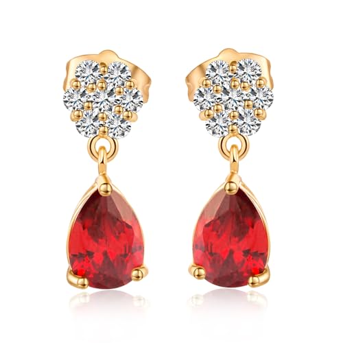 Boucle d'oreille plaquée Or et fleur en cristal pour illuminer vos soirées
