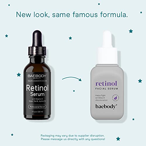 Baebody Retinol Topical Facial Serum With Vitamin E, Hyaluronic Acid & Jojoba Oil, 1 Ounce #TOP1