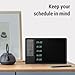 Digital Desktop Calendar with Notepad, Electronic Calendar with Pen and Time Day Temperature Humidity Display, 9.5inch Erasable LCD Writing Board Calendar for Home Office (Black)