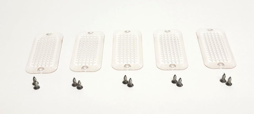 BROCK'S VISOR PARTS (5) New Fits Lund Lunar Cab Moon Sun Visor Replacement Light Lens Lenses (Clear)