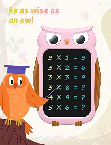 TECJOE Owl LCD Drawing Tablet, 8.5 Inch Colorful Toddler Doodle Board Drawing Tablet, Erasable and Reusable Electronic Drawing Pads, Educational and Learning Toy for 3-6 Years Old Boys, Christmas Gift(Pink) 6 41olCmr3j1L. AC