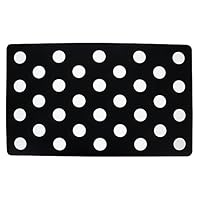 Algopix Similar Product 9 - Petmate Black White Dot Plastic Food Mat