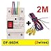 ToolRise Automatic Water Level Controller Switch DF-96DK 2m Wires Automatic Water Level Controller Switch 20A 220V Water Tank Liquid Level Detection Sensor Water Pump Controller(96DK-Russia 3 Wires)