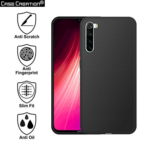 Image of Case Creation Luxurious OG Series for Xiaomi Redmi Note8 Pro Case Cover,Anti-Dirty Slim Case Frosted Matte Cute Candy TPU Raised Bezel (Splash of Color) Back Cover for Redmi Note 8 Pro -Black