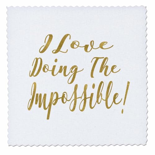 20x20 inch Quilt Square - I Love Doing The Impossible - Motivational Quote Quotes, Sayings, and Typography
