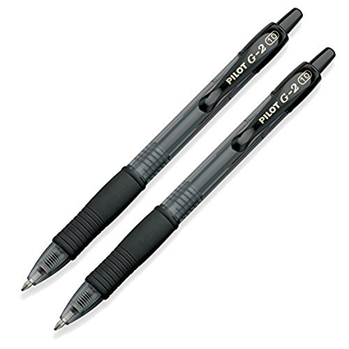 Bolígrafos Pilot G2 Retráctiles de Tinta Gel Negro 2 unidades miniatura 1