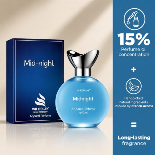 Image of Wildplay Midnight 40ml Perfume for Men & Women - Mysterious, Bold & Elegant Unisex Fragrance with Deep Floral and Woody Notes, Long-Lasting Scent, Perfect for Evening and Special Occasions