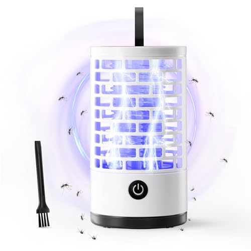 Bug Zapper, Mosquito Zapper Outdoor/Indoor, Waterproof Electronic Mosquito Killer 1200V High Powered 5W UVA Mosquito Lamp Bulb, Fly Killer, Insect Killer for Home, Patio, Garden, Backyard, Camping