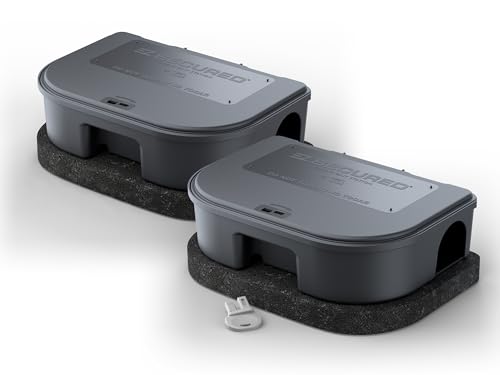 EZ Secured® Bait Station Set of 2 | Heavy-Duty Rat Bait Stations for Advanced Rodent Control | Made in The USA by VM Products®
