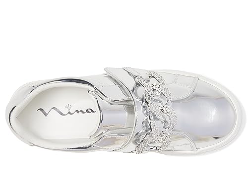 NINA Girl's Emaleigh (Toddler/Little Kid/Big Kid) Silver Metallic 13 Little Kid M2