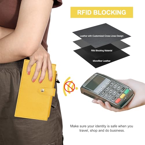 Image of Travelambo RFID Wallet Women Large Size Bifold Multi Card Wallet Case with Zipper Pocke Credit Card Holder for Women