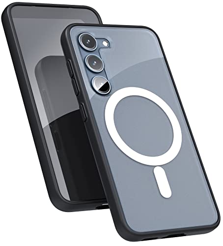 Coque Samsung S23 Plus MagSafe transparente noire protection antichoc S23+