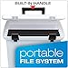 Pendaflex Portable File Box, Frosted White, Hinged Lid with Double Latch Closure(41745AMZ)