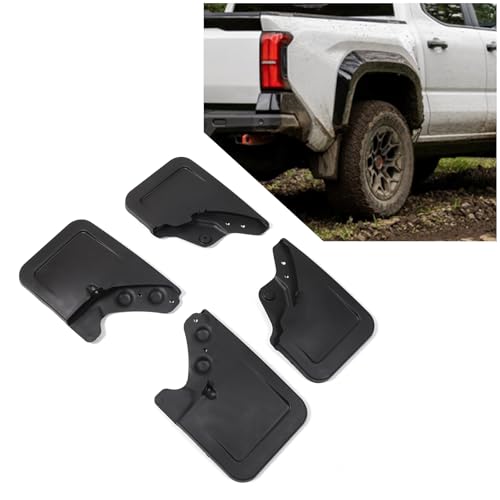 Image of Mud Flaps Splash Guards Mudguards Mudflaps Compatible with Toyota Tacoma 2024 2025,Front and Rear Side Splash Guards Replacement Set Accessories (24-25)