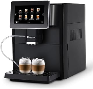 Hipresso Super Fully Automatic Espresso Coffee Machine - 7" HD TFT Touchscreen with Milk Frother