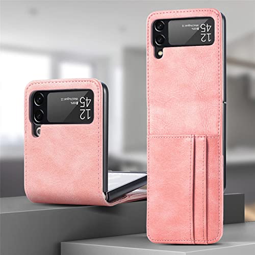 Étui Samsung Galaxy Z Flip 4 5G cuir rose housse de protection pliable portefeuille