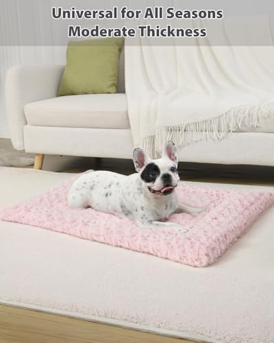 Washable Dog Bed Reversible Dog Beds for Crate Soft Fluffy Kennel Pad Anti-Slip Pet Sleeping Mat for Large Jumbo Medium Small Dogs - Image 6