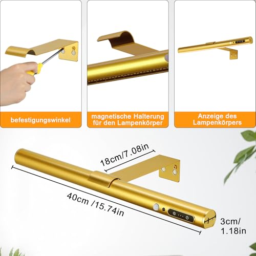 Luz LED con sensor de movimiento ENCOFT recargable de 40cm para armario 6