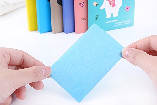 6 caixas de folhas de papel absorvente de óleo facial de linho e aloe lenços absorventes de óleo, ma