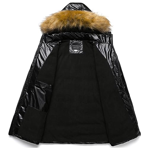 CREATMO US Women's Plus Size Winter Coats Long Puffer Jacket Fleece Lined Parka Removable Fur Hood Available in 1X To 5X3
