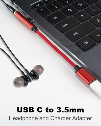 Duttek Type C Headphone Adapter Cable 10CM, 90 Degree USB Type C to 3.5mm Charger Headphone Audio Jack Cable - Image 2
