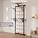 Gsskny Adjustable Dip Bar Attachment for Swedish Ladder | Non-Slip Double-Bar Handles | Heavy Duty Parallel Bars | Quick-Install Dip Bars Height & Width Adjustable, 330lb Capacity