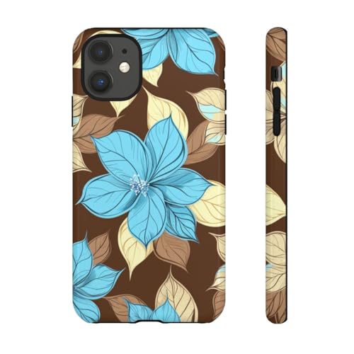 Coque rigide brillante pour iPhone 11 antichoc à motif floral
