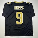 Facsimile Autographed Drew Brees New Orleans Black Reprint Laser Auto Football Jersey Size Men's XL