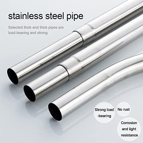 Tringle rideau douche sans percage extensible robuste inox 304 angle C - 6