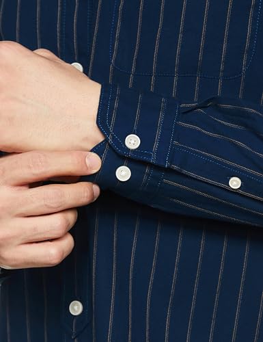Image of Allen Solly Men's Casual Mandarin Collar Shirt | Regular Fit | Contemporary Design | Smart Casual Wear