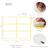 Meekye 90 sztuk samoprzylepnych etykiet, 50 x 100 mm, uniwersalne etykiety samoprzylepne, etykiety do gospodarstwa domowego, etykiety adresowe do biura, kuchni i dżemu