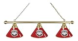 HBS Georgia Bulldog 3 Shade Billiard Light with Brass Fixture by The Holland Bar Stool Co.