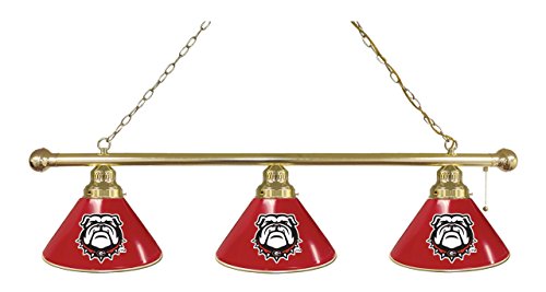 Holland Bar Stool Co. Georgia Bulldog 3 Shade Billiard Light with Brass Fixture by The