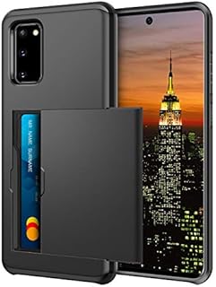 Coolden for Samsung S20 Case Armor Shockproof Case for Galaxy S20 Wallet Case Cover Protective Case Rubber Bumper Phone Case Card Holder Slot Wallet Case Cover for Samsung Galaxy S20 (Black)