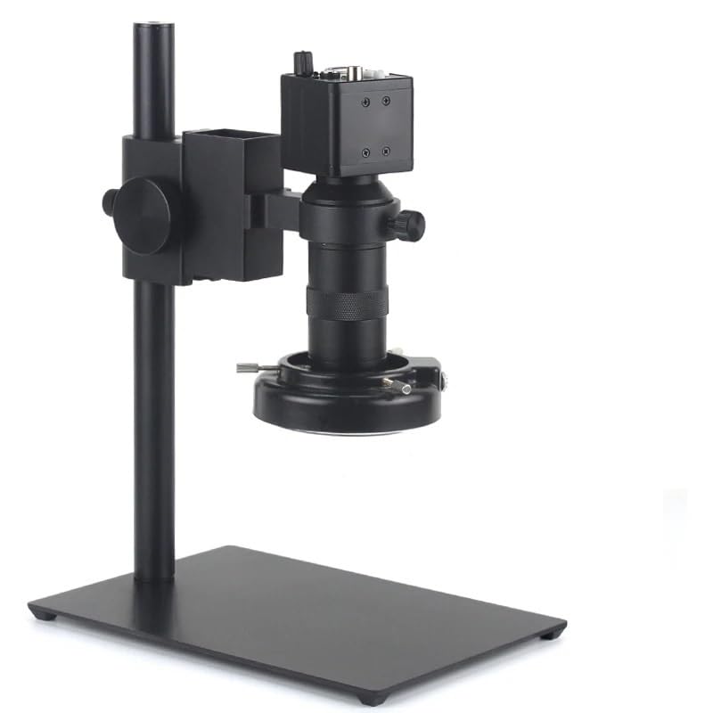 Microscope 48MP 4K 2K HDMI VGA Industrial Digital Video Microscope Camera Monocular 130X Zoom C-Mount Lens for PCB Phone Repair Soldering(13MP VGA)