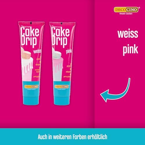 DECOCINO Cake Drip Dunkel (90g) – schokoladiger Geschmack – vegan & gebrauchsfertig – Backdeko für Torten, Kuchen, Muffins, Cupcakes, Cake Melts, Cake Melts (Packung mit 2)