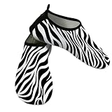 Mexpekil Zapatos de agua con estampado de cebra para mujeres y hombres, de secado rápido, antideslizantes, zapatos acuáticos, Estampado de cebra, 42.5/43 EU